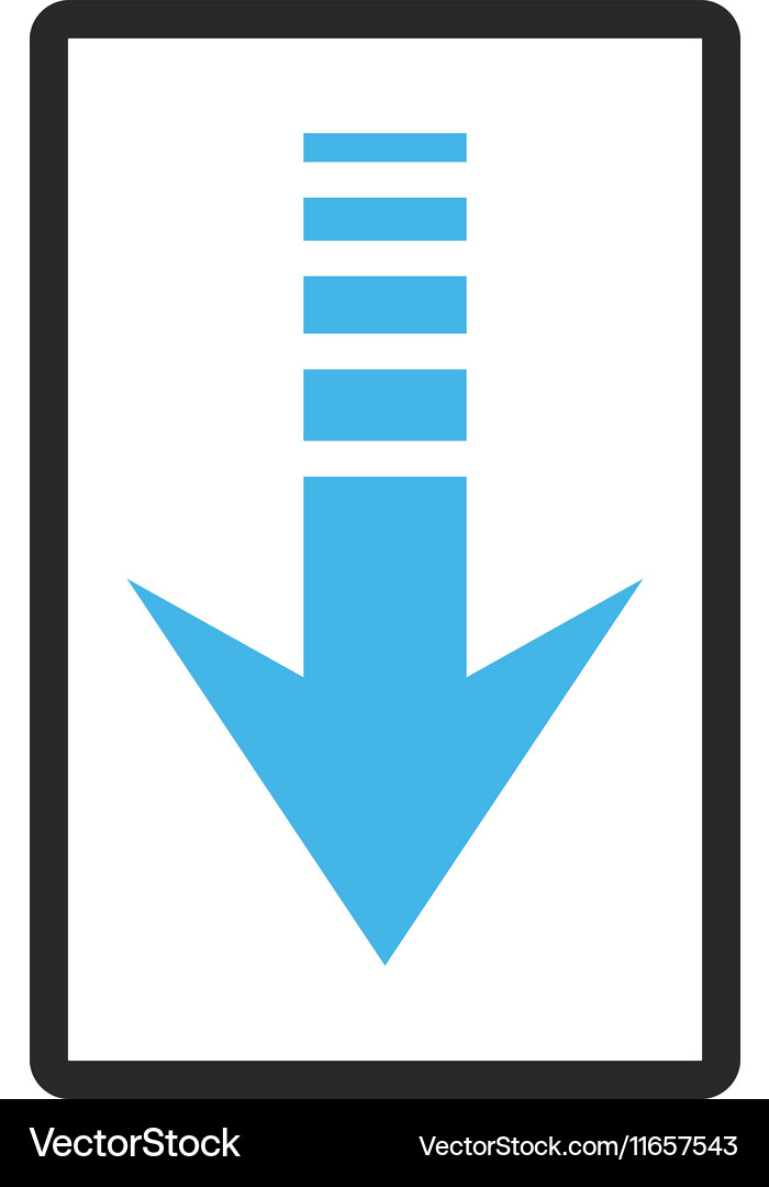 Send down framed icon Royalty Free Vector Image