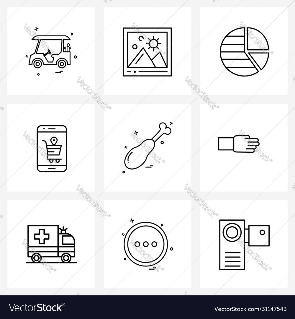 Set 9 ui icons and symbols for mobile app