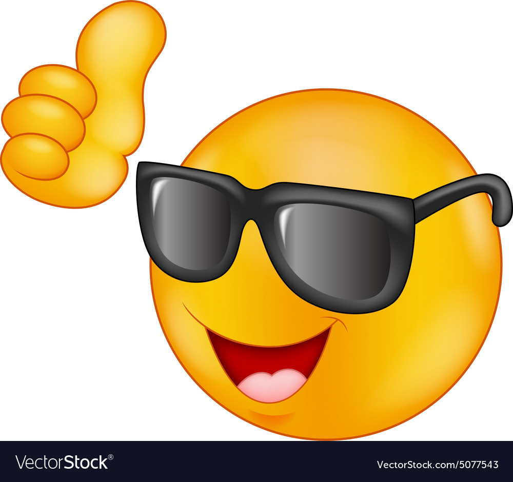 Smiley Face With Sunglasses And Thumbs Up