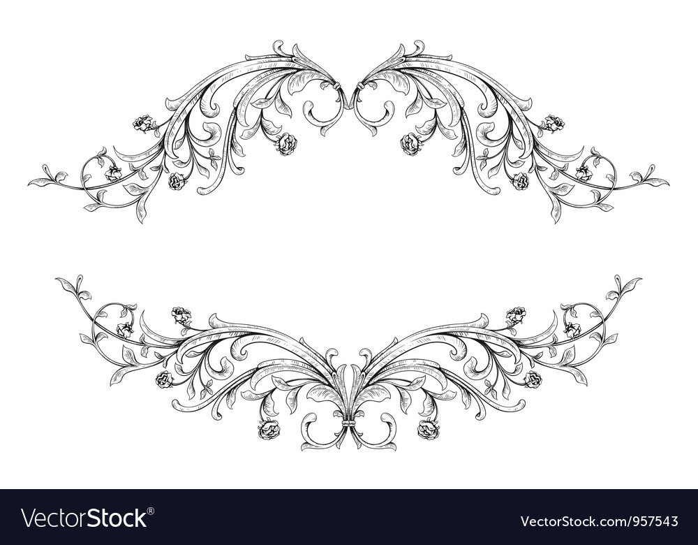 Vintage Floral Frame Royalty Free Vector Image   Vintage Floral Frame Vector 957543 