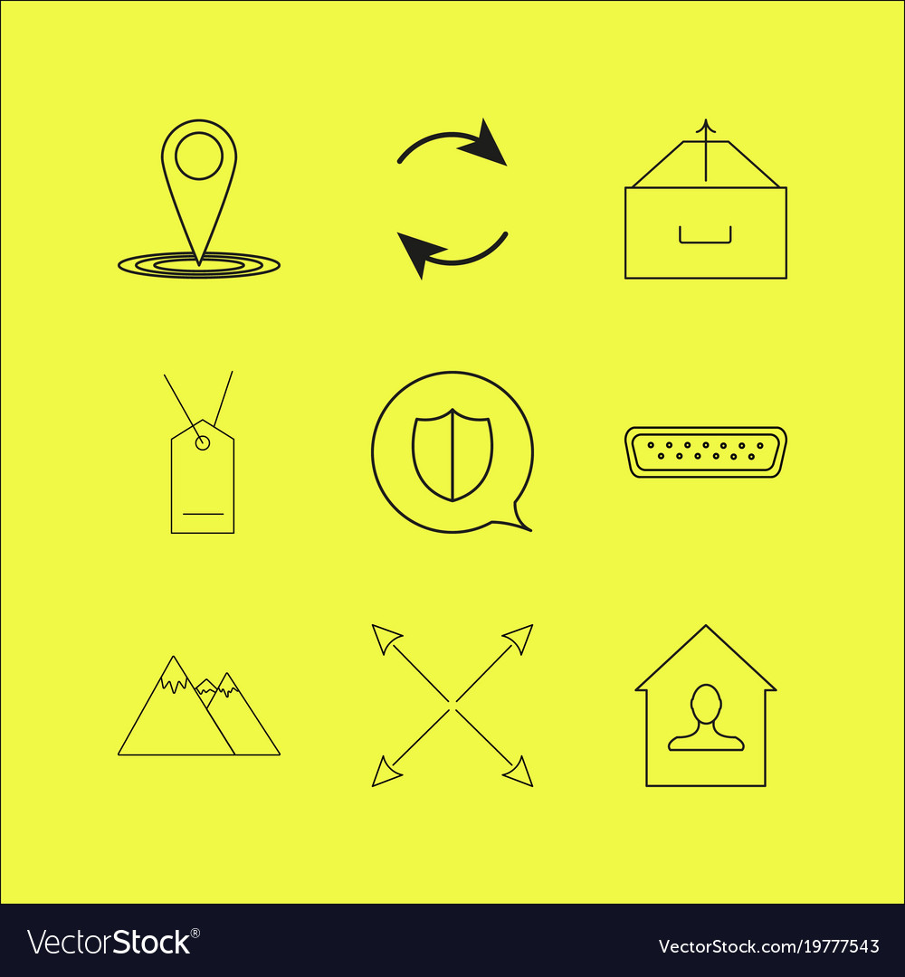Web linear icon set simple outline icons