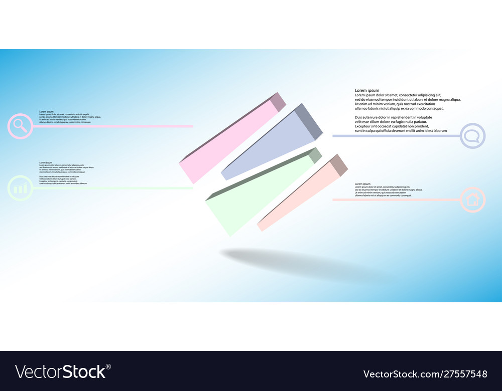 3d infographische Vorlage mit geprägtem Würfel