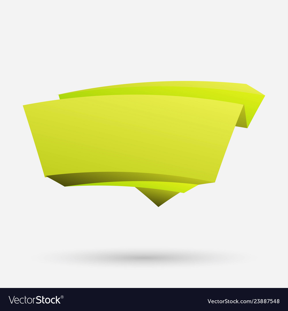 Abstract origami speech bubble background