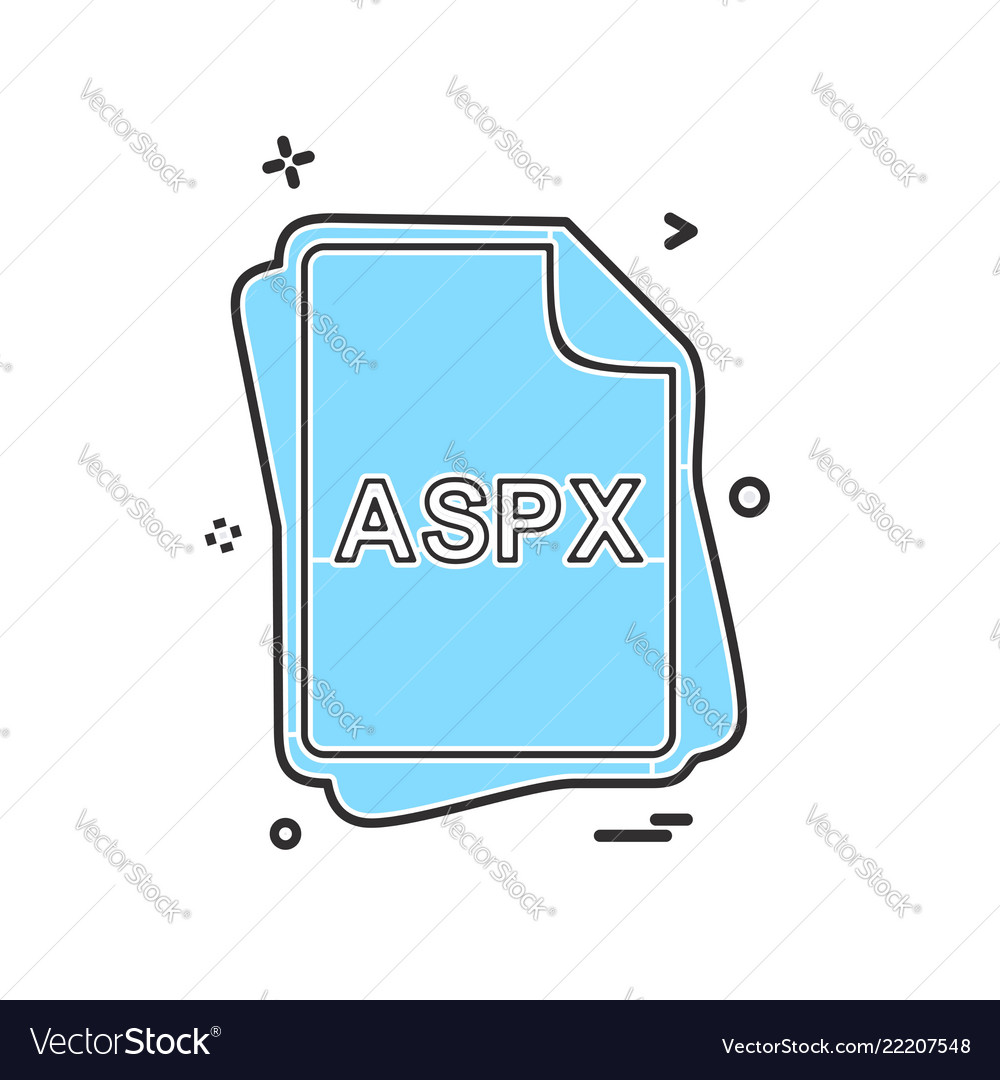 Aspx file type icon design vector image Aspx file type icon design
