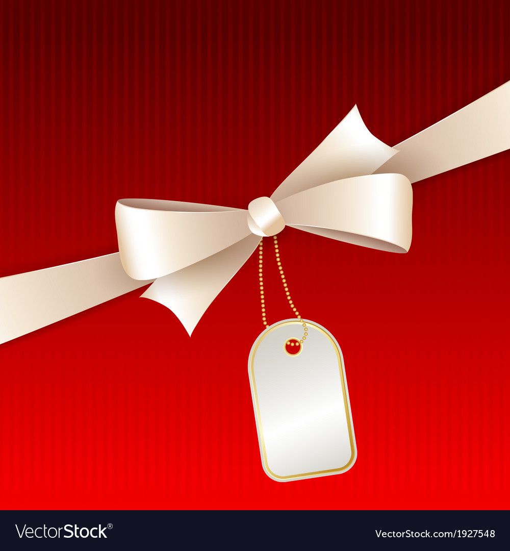 Christmas background with bow Royalty Free Vector Image