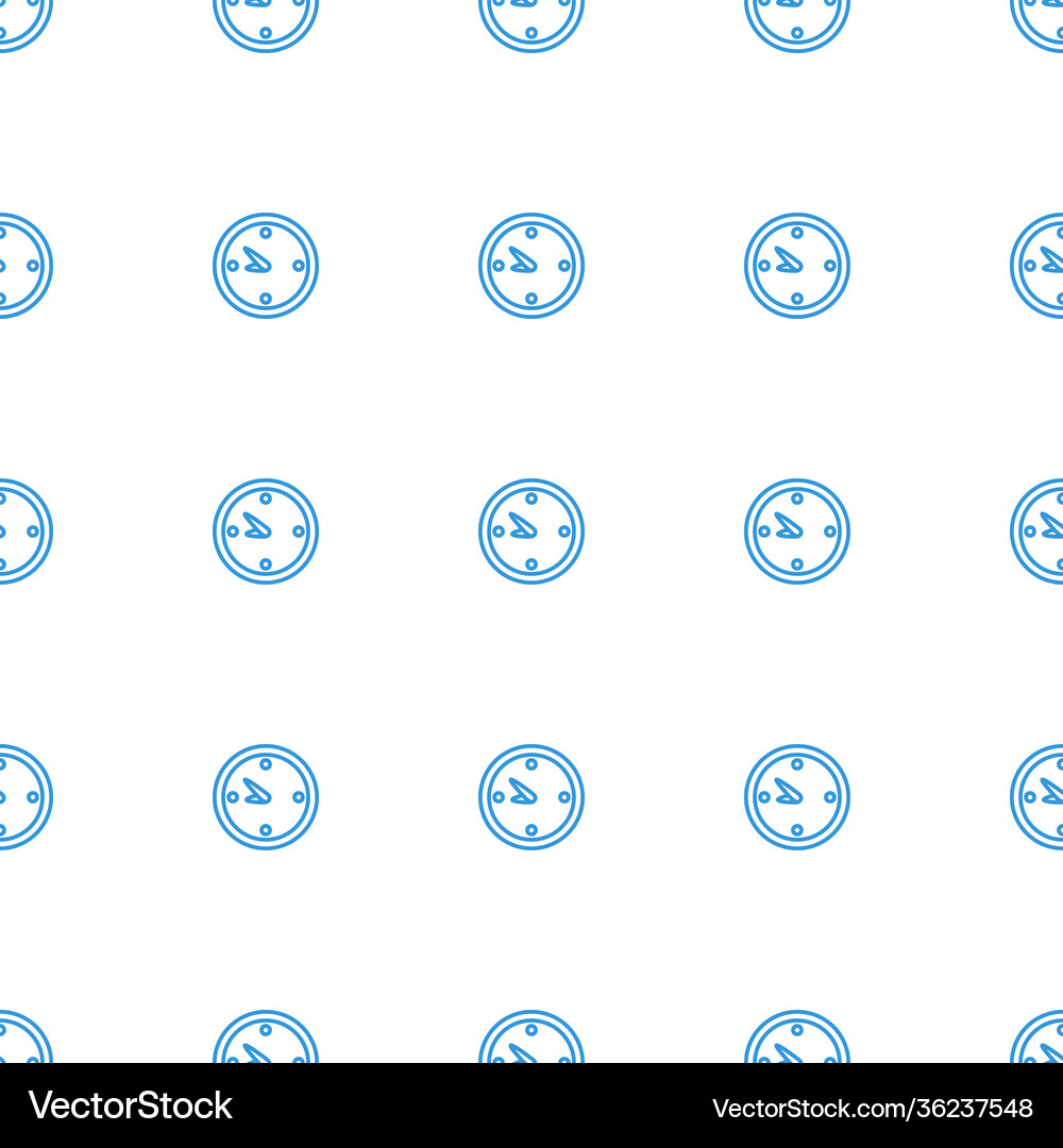 Clock icon pattern seamless white background Vector Image