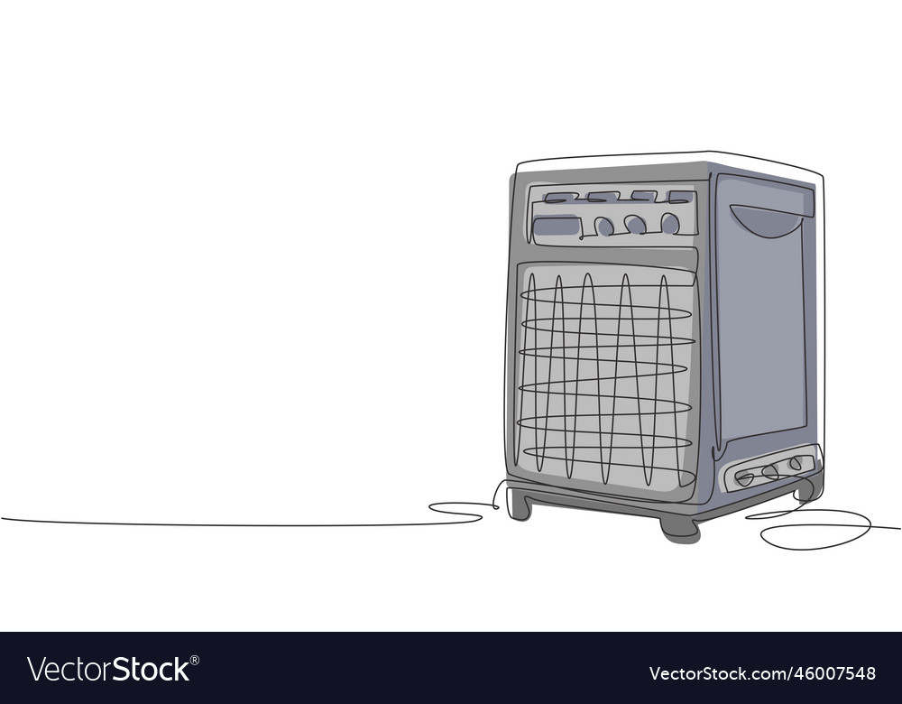 Continuous one line drawing sound system vector image Continuous one line drawing sound system