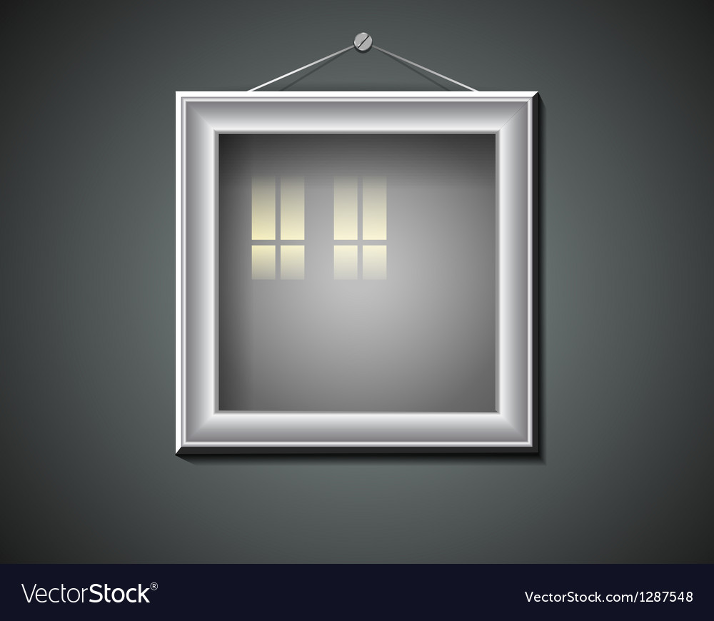 Dark Gradient Picture Frame with Window Reflection