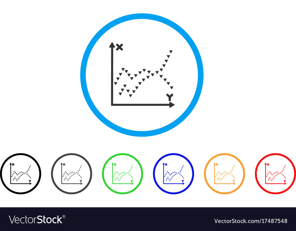 Dotted functions plot rounded icon