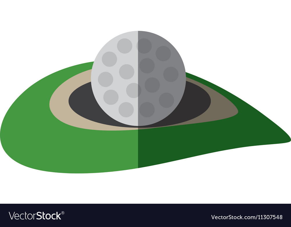 Golf ball isolated icon Royalty Free Vector Image