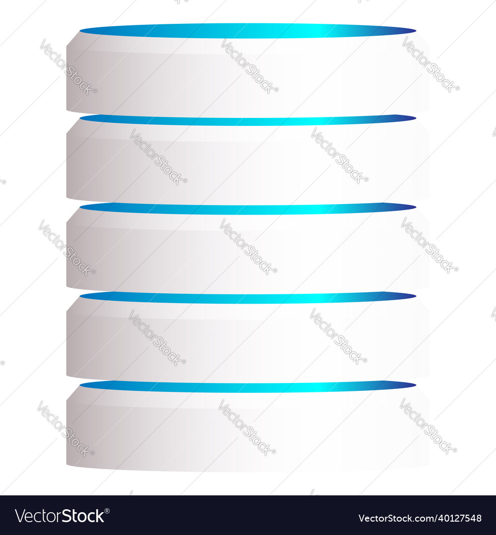 Hdd hard disk drive mainframe computer stacked vector image Hdd hard disk drive mainframe computer stacked
