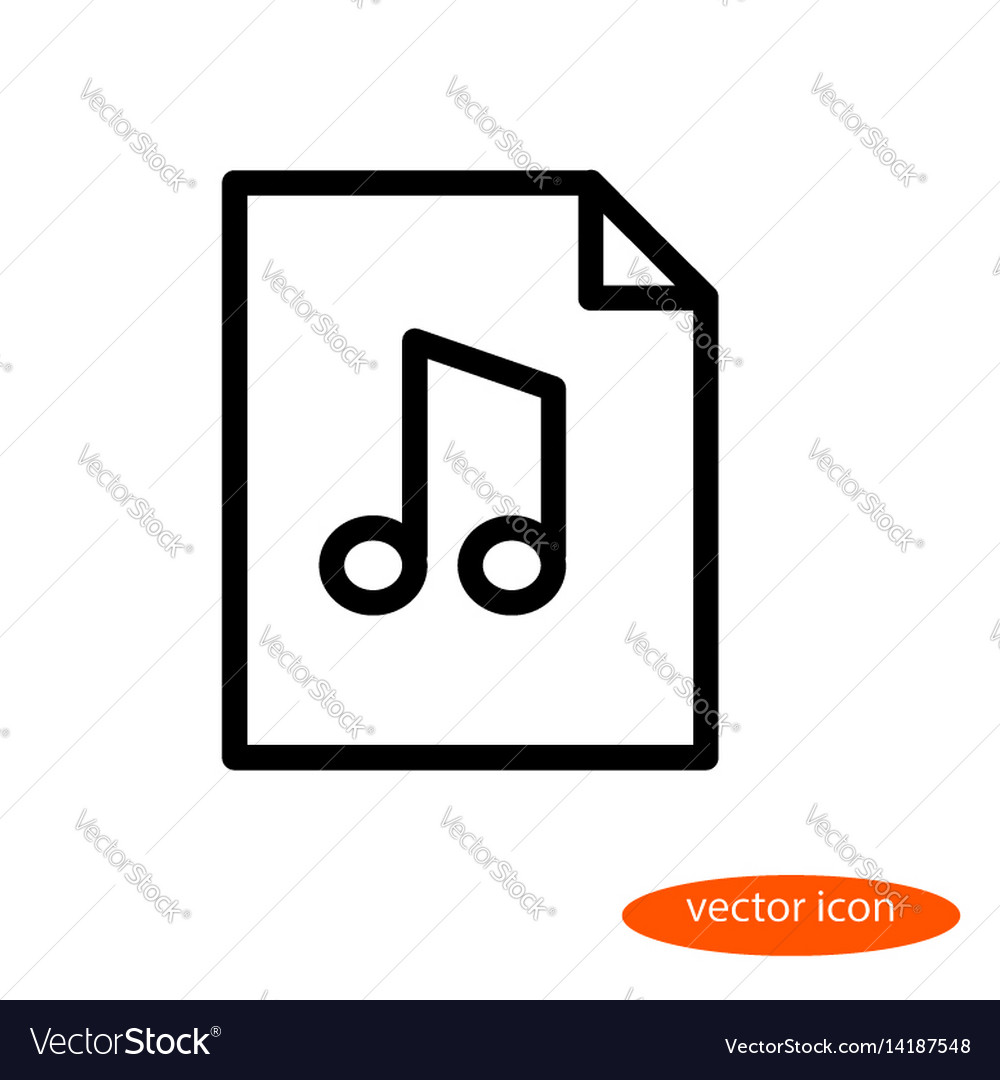 Linear image of sheet music paper flat
