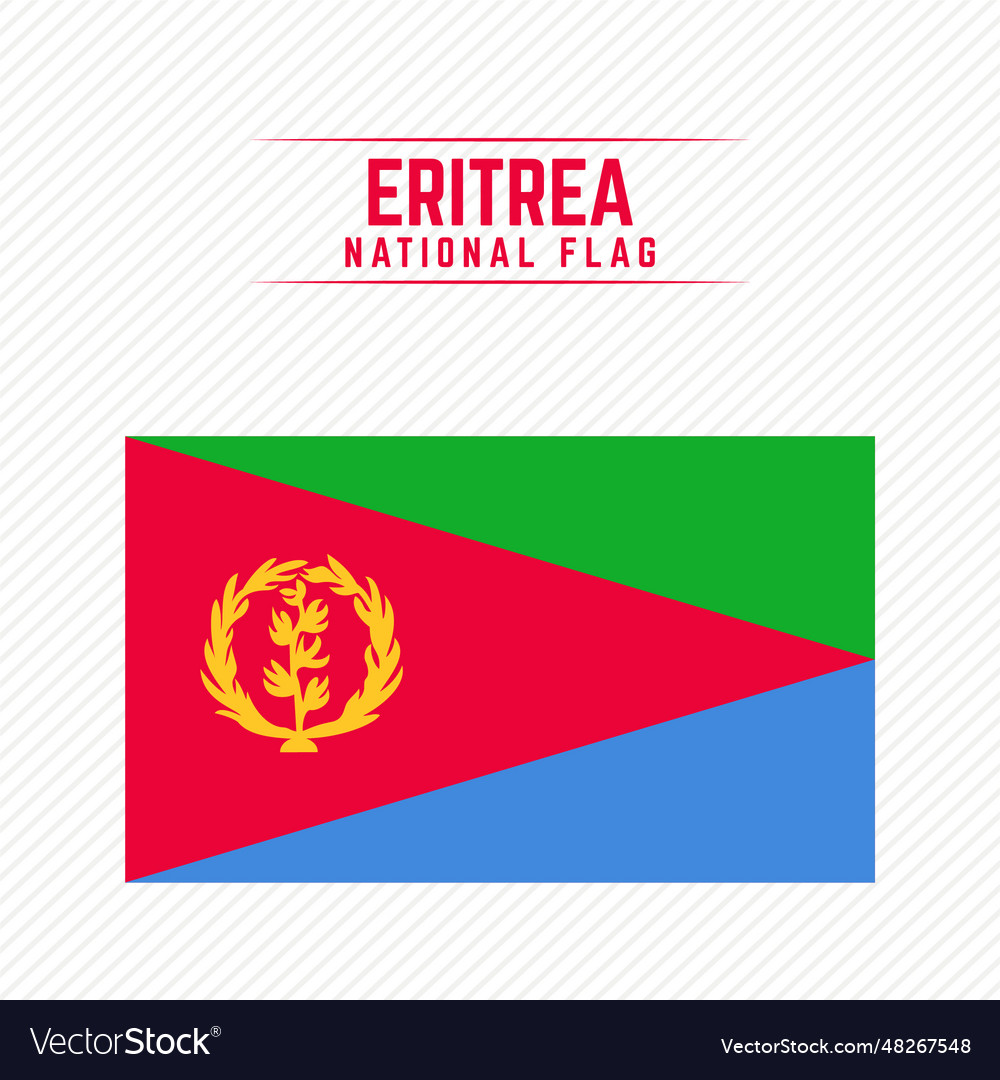 National flag of eritrea vector image National flag of eritrea