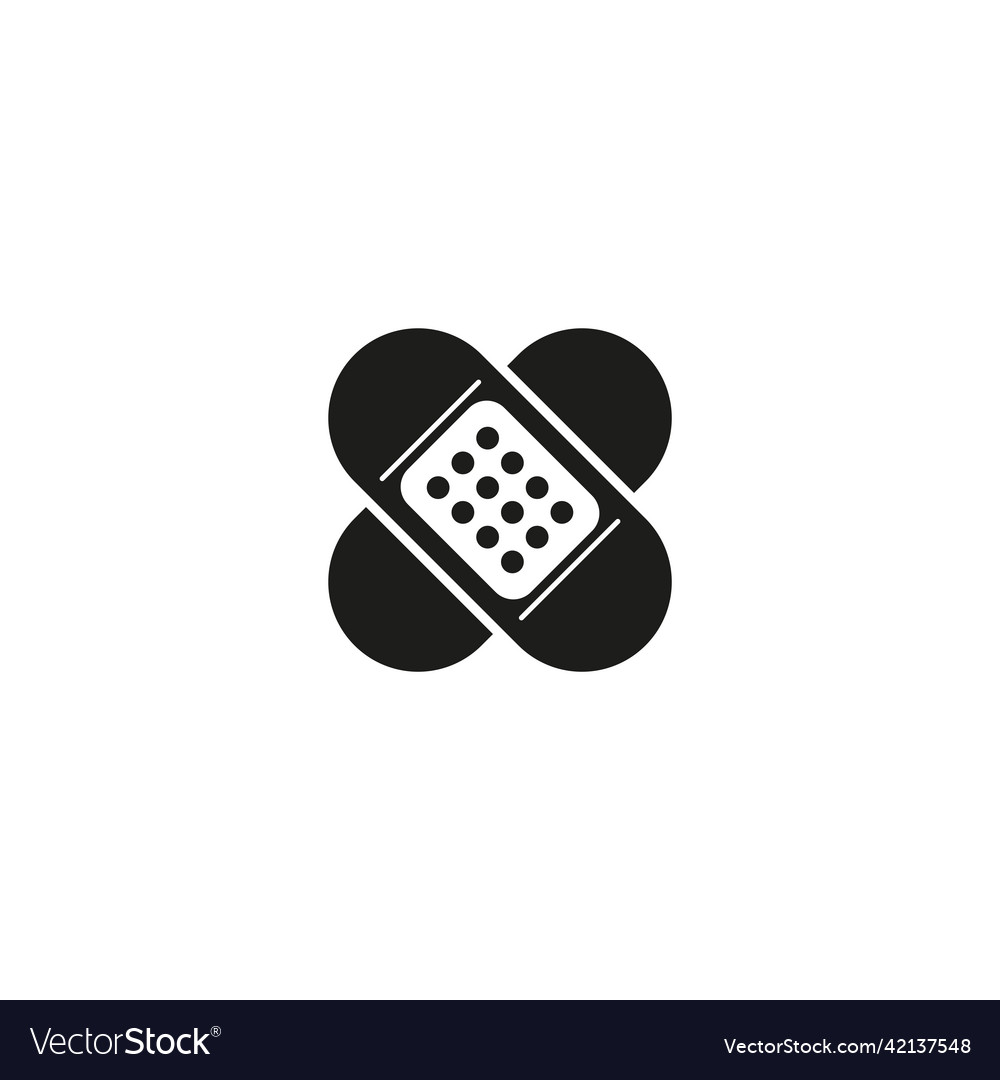 Patch icon simple flat on a white
