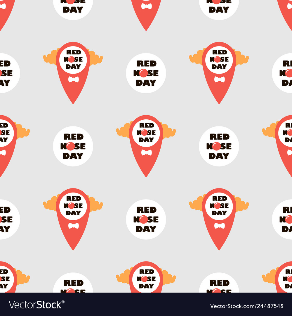 Seamless abstract pattern red nose day