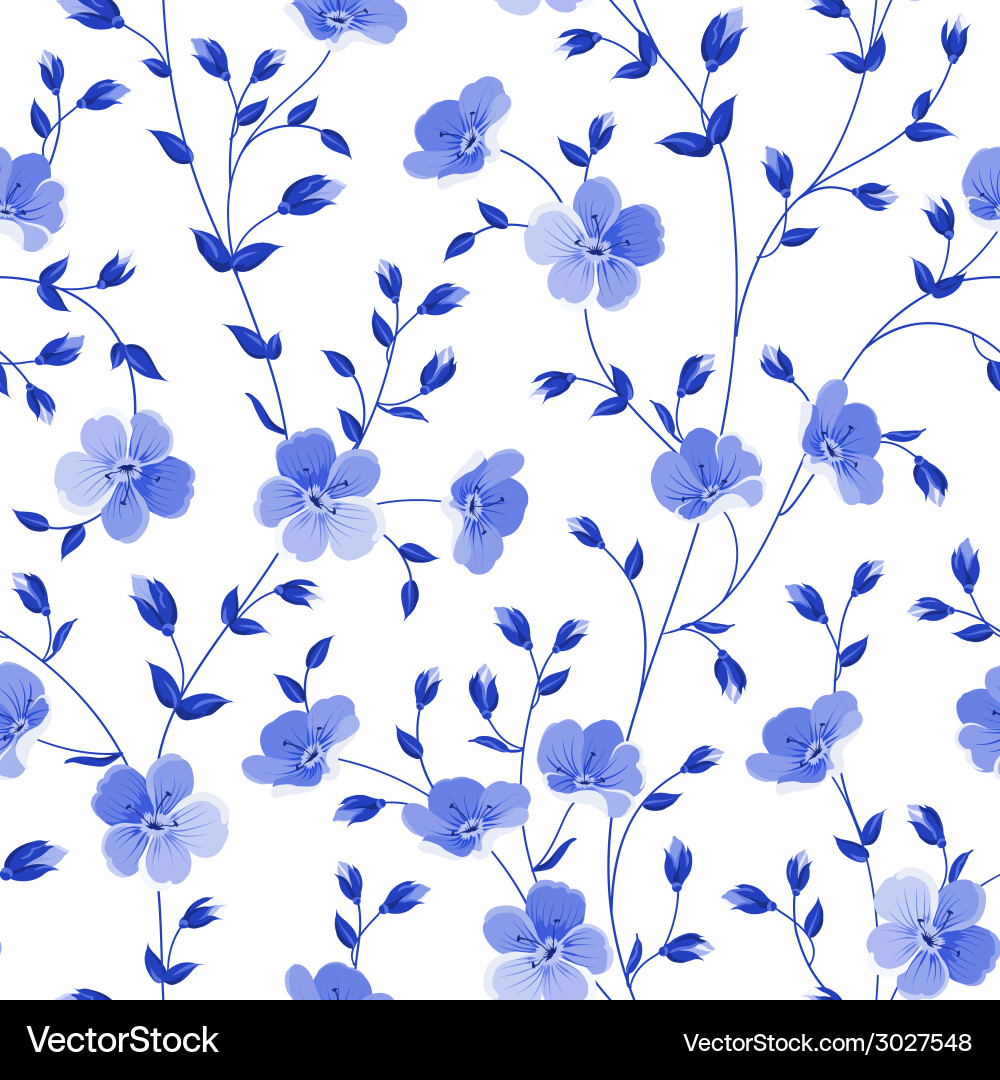 Seamless flowers pattern Royalty Free Vector Image