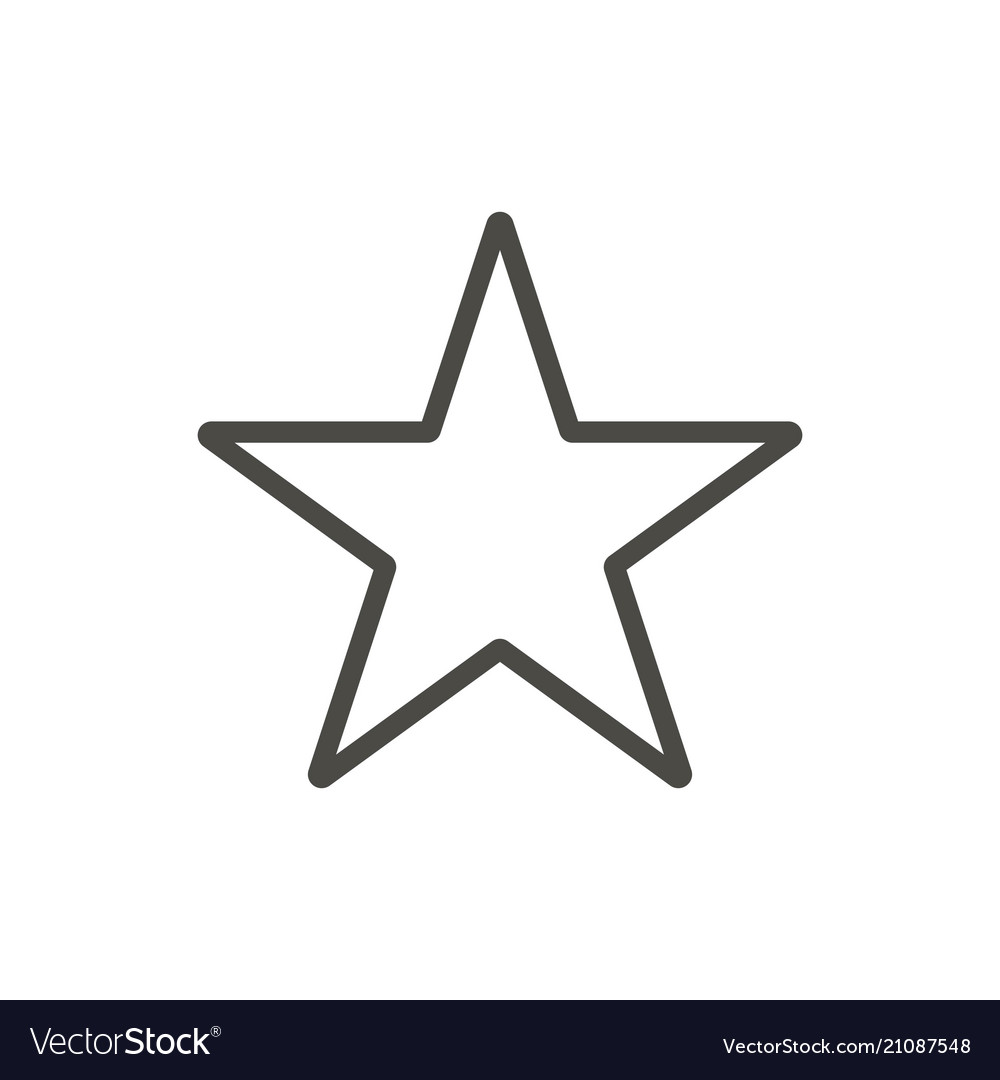 Download Star icon outline Royalty Free Vector Image - VectorStock