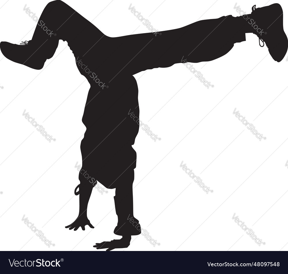 Urban dancer silhouette