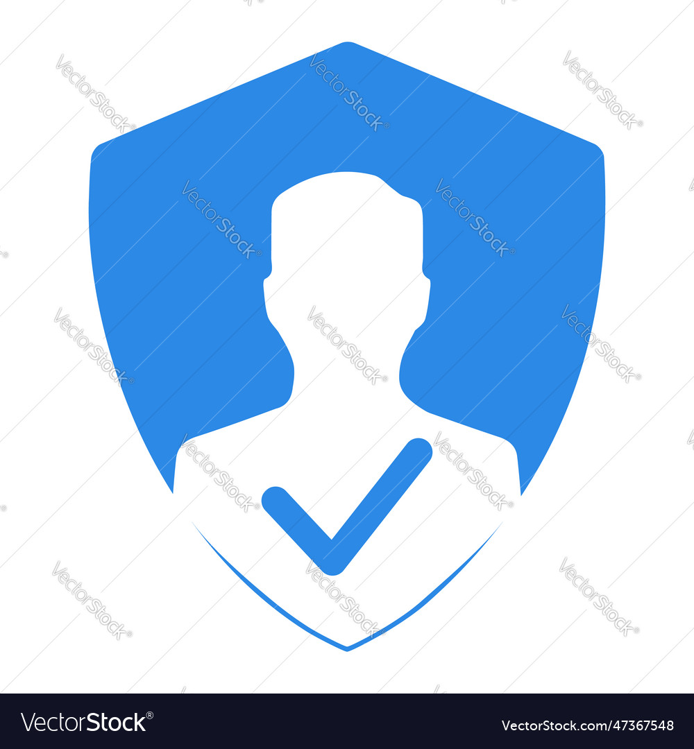 Verified shield with check mark security icon
