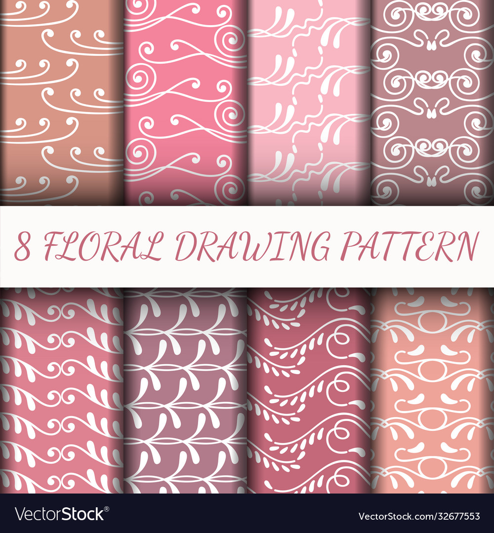 8 set abstract line art pattern vector image 8 set abstract line art pattern