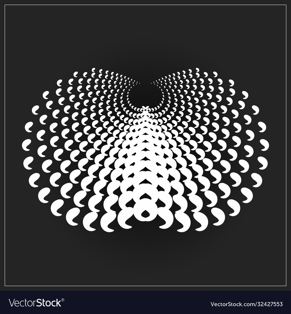 Abstract geometric element with distortion effect vector image Abstract geometric element with distortion effect