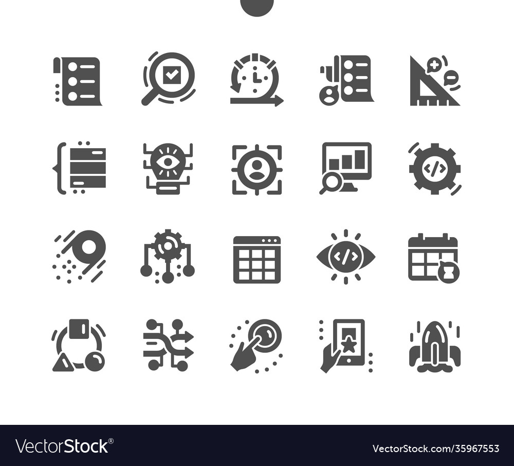 Agile development resource allocations process vector image Agile development resource allocations process
