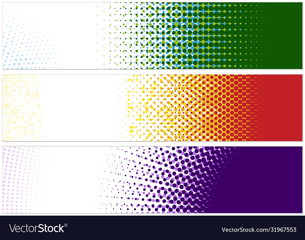 Banner design template with halftone pattern vector image Banner design template with halftone pattern