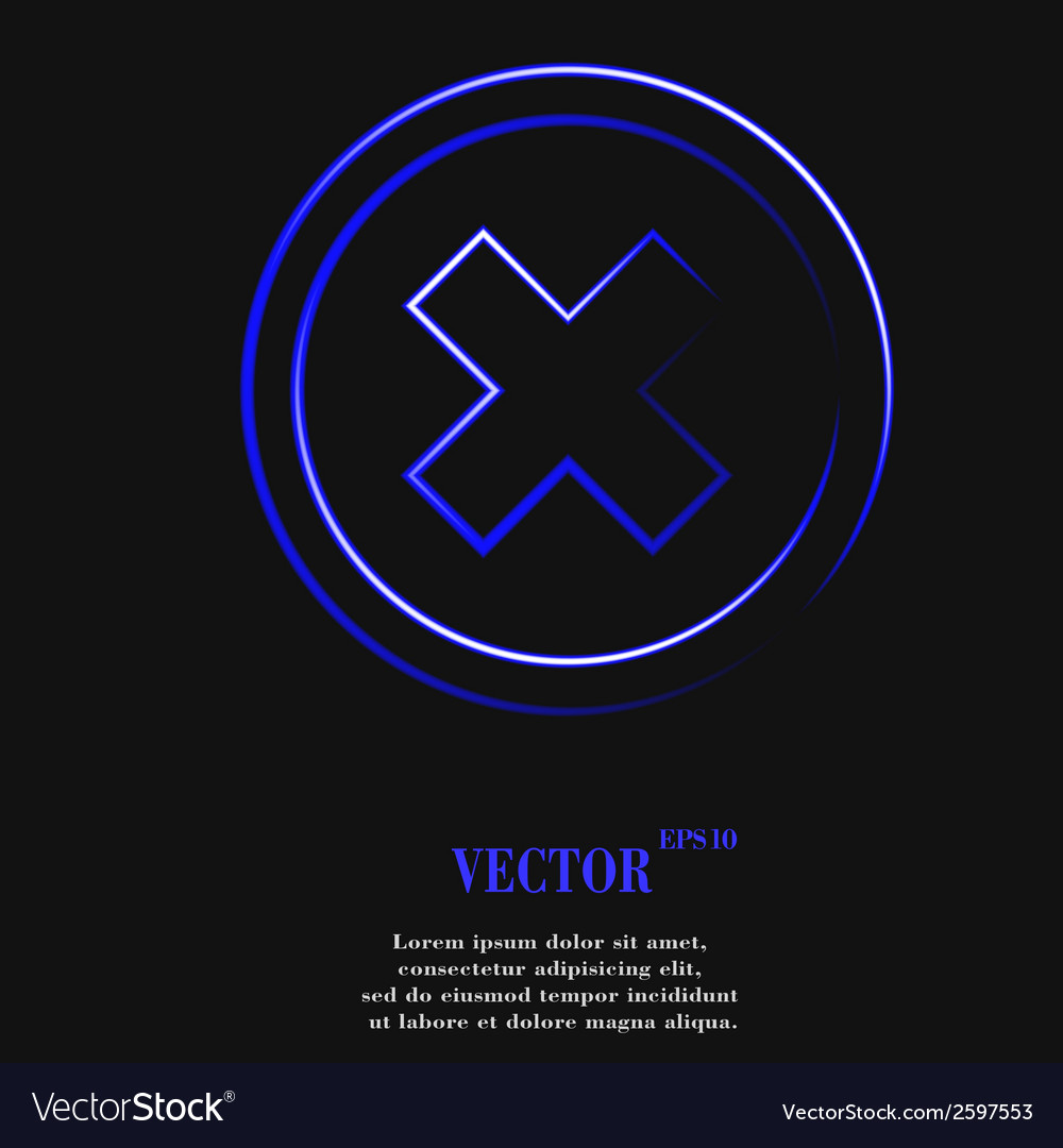 Cancel flat modern web button and space for your
