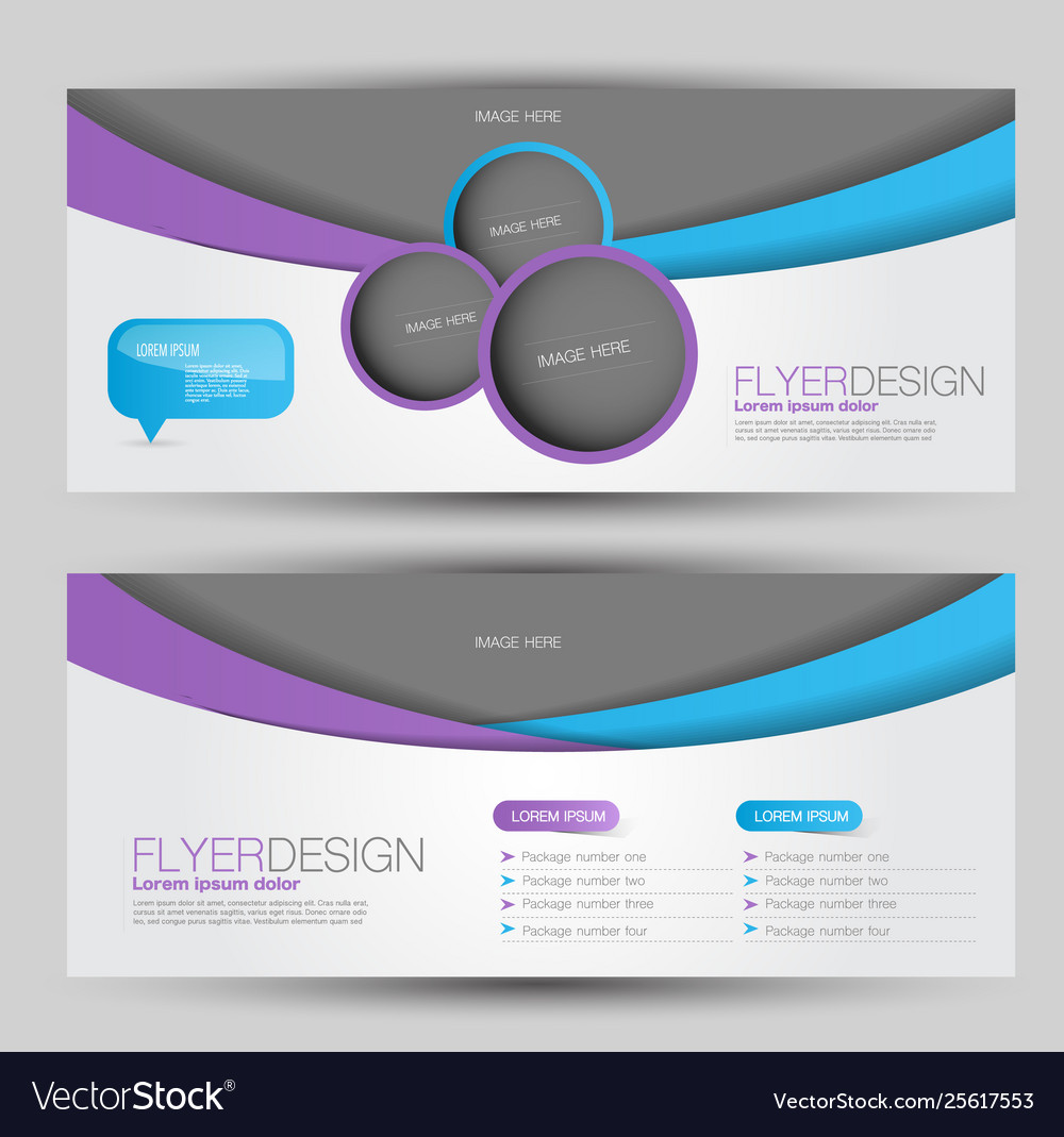 Flyer banner or web header template set
