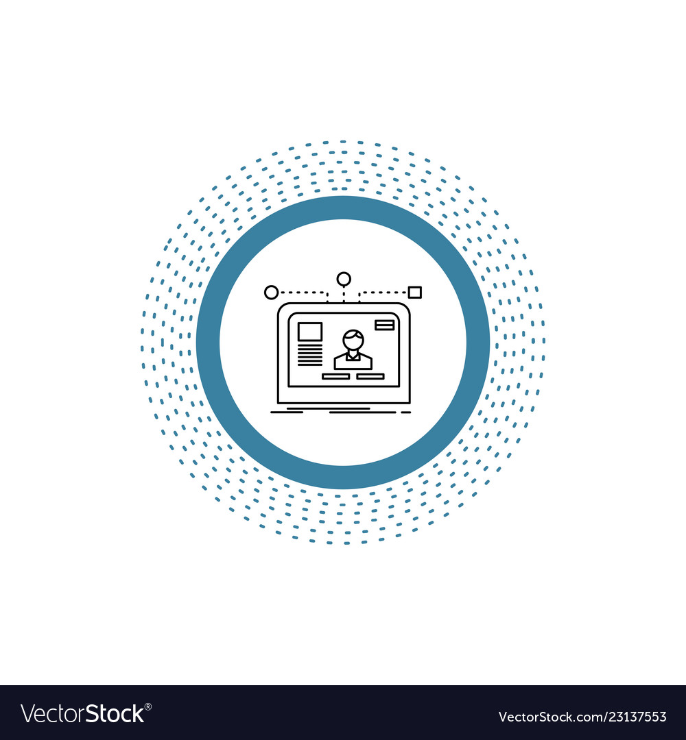 Benutzer-Layout-Designzeilen-Symbol vector image Benutzer-Layout-Designzeilen-Symbol