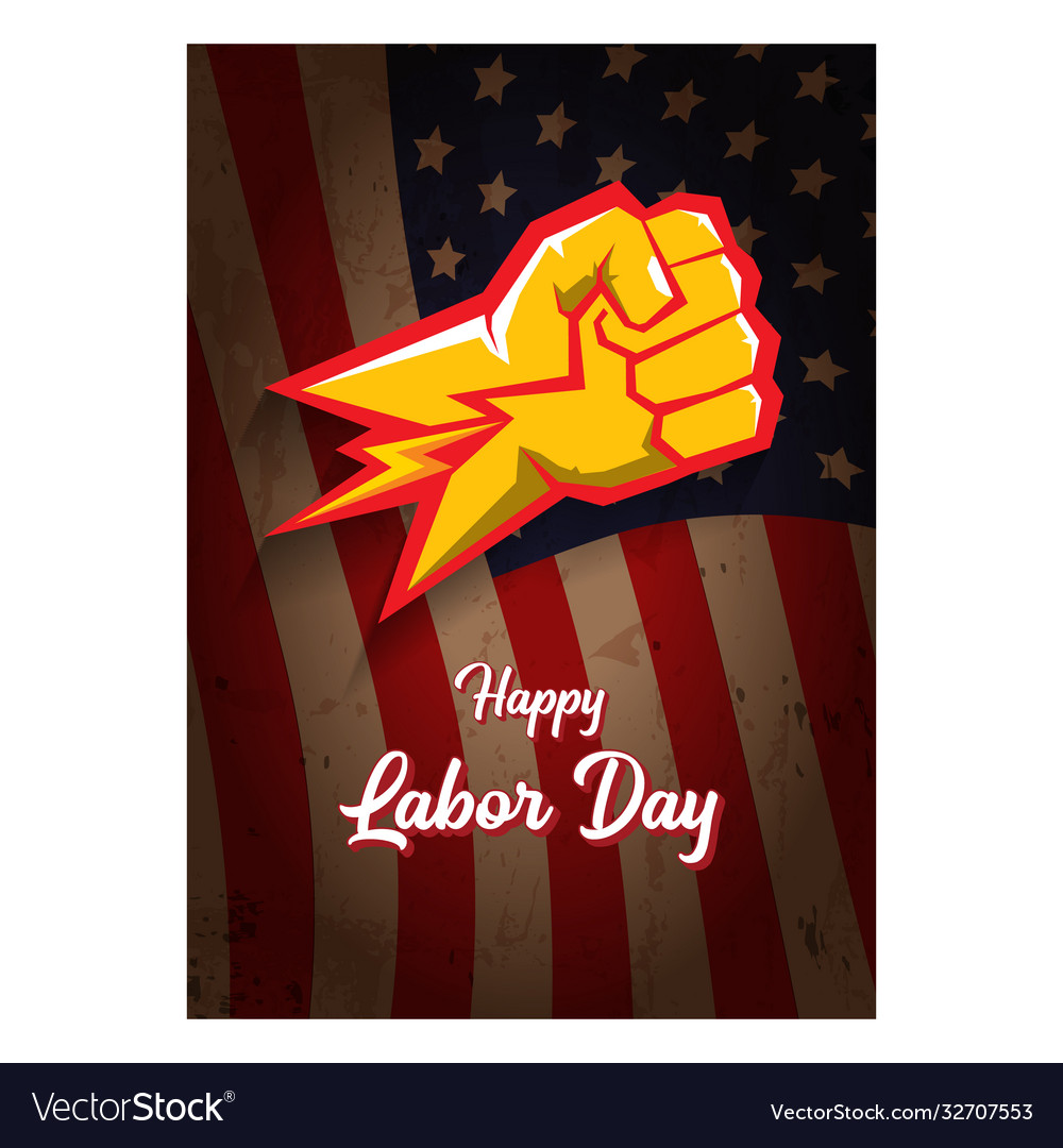 Labor day usa vertical poster background or flyer Vector Image