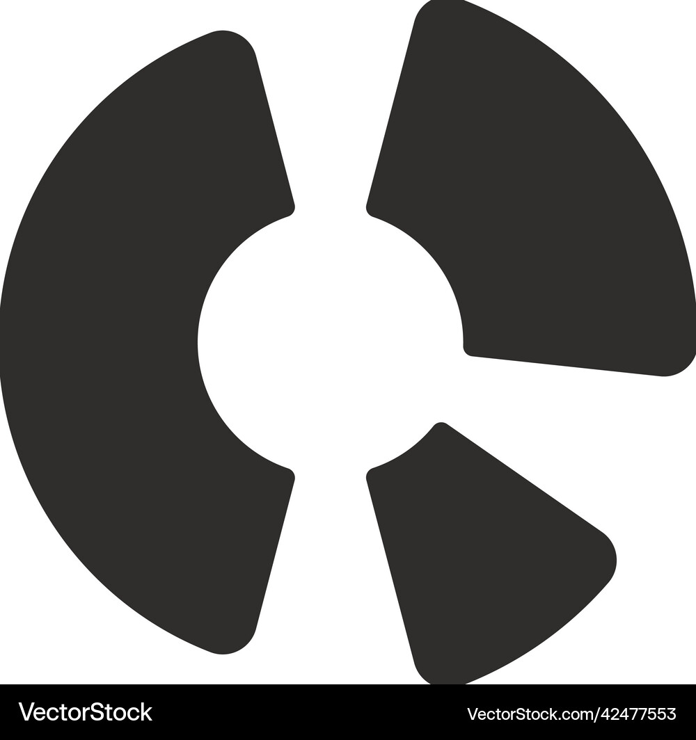 Pie chart statistics icon Royalty Free Vector Image
