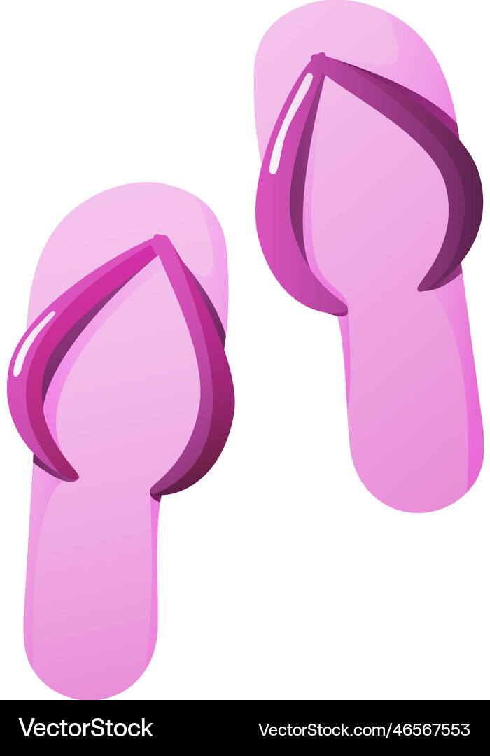 Pink flip flops Royalty Free Vector Image - VectorStock
