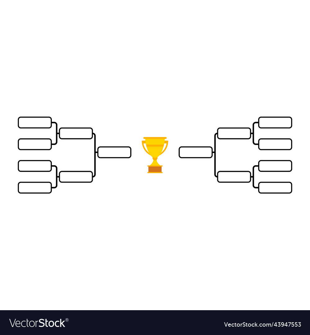 Set of bracket sport tournament blank elimination Vector Image