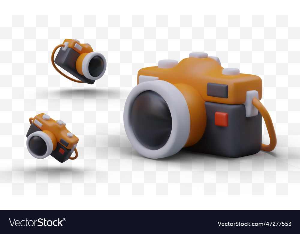 Set of realistic cameras from different angles