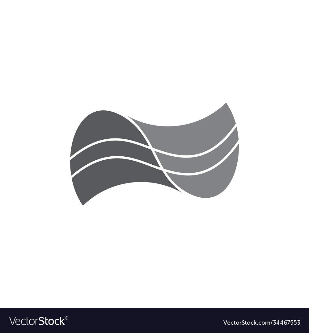 Simple curves linked abstract logo