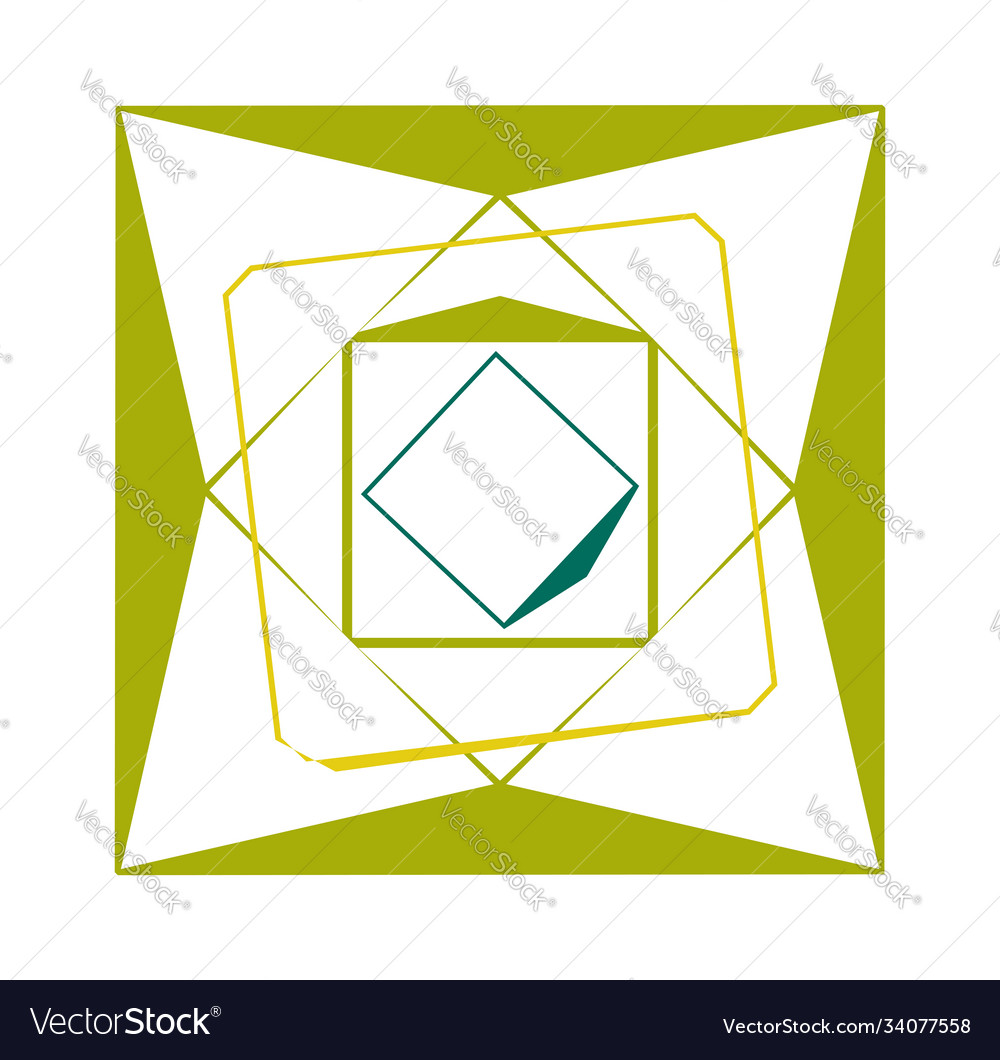 Abstract random geometry shape generative art