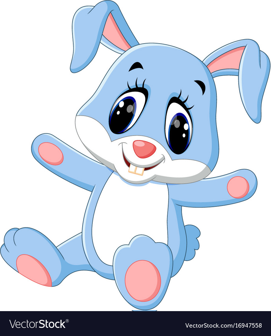 Cute Cartoon Rabbit Royalty Free Vector Image Vectorstock 7206