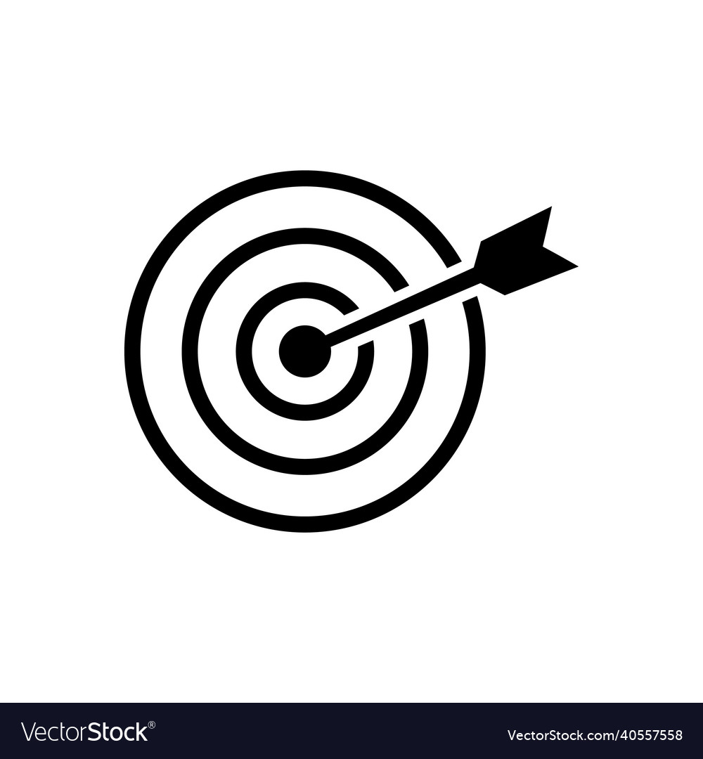 Dart target icon in flat style Vector Image Dart target icon in flat style