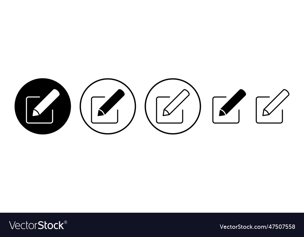 Edit icon edit document sign and symbol pencil Vector Image