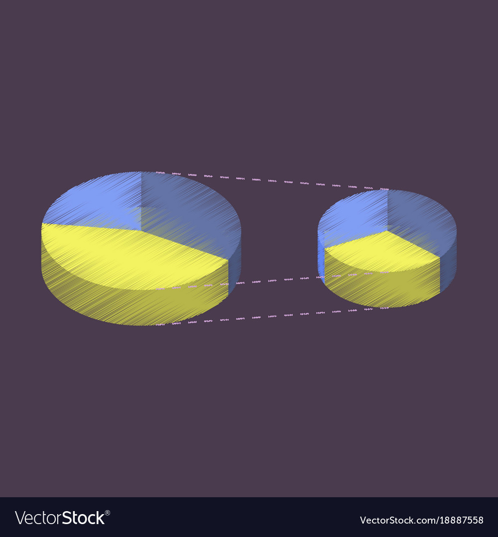 Flat shading style icon pie chart