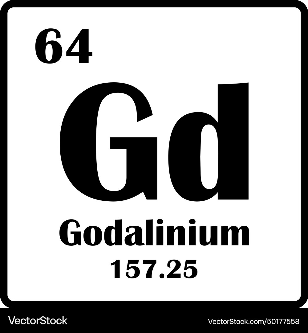 Gadolinium element icon Royalty Free Vector Image