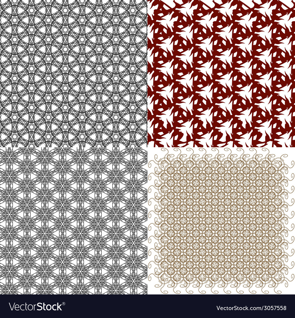 Geometric patterns tiling set of abstract vintage