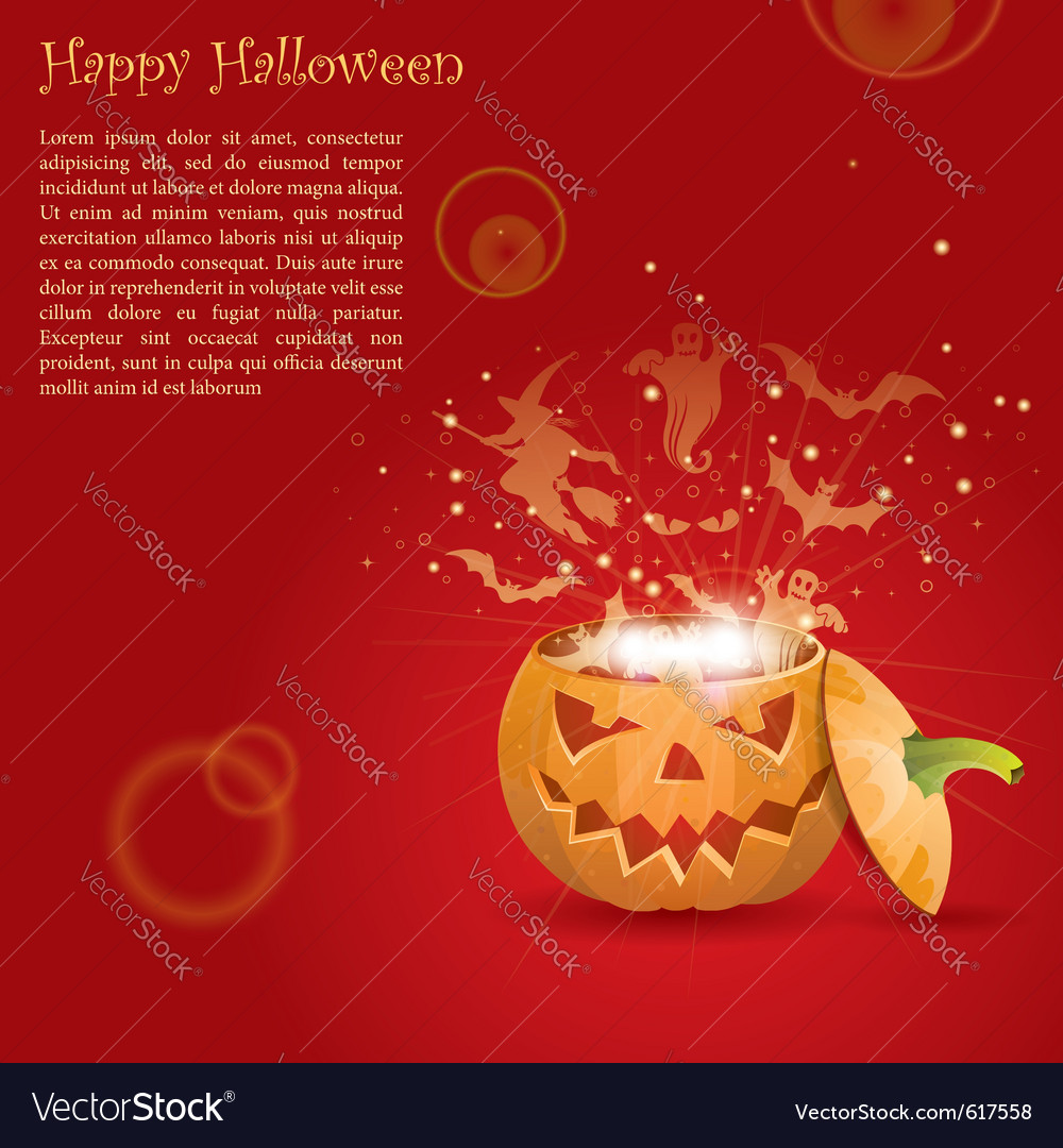 greeting card halloween with evil spirits emitted halloween greetings card