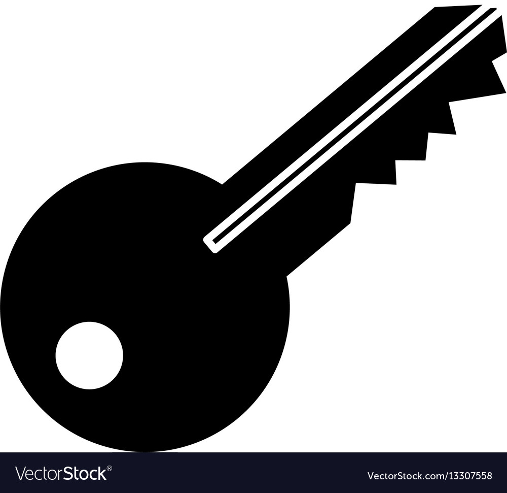 Download Isolated door key Royalty Free Vector Image - VectorStock