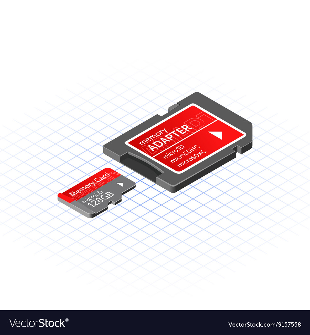 Isometric memory micro secure digital with adapter