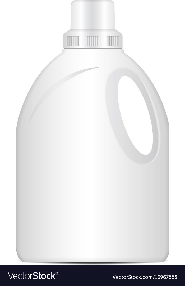 Laundry detergent plastic bottle realistic