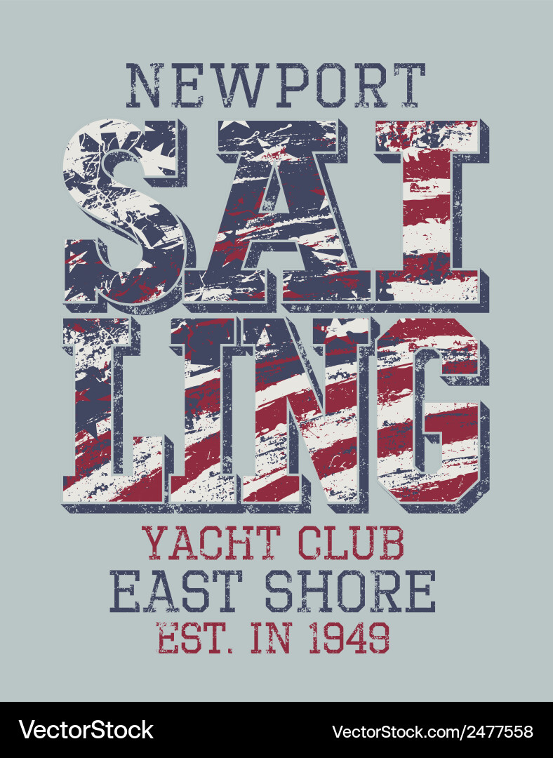 Newport sailing club Royalty Free Vector Image