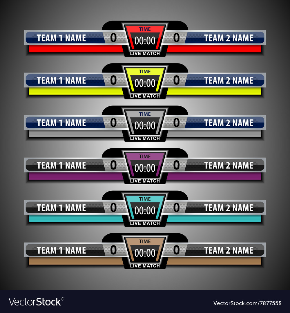 Scoreboard Template Football Royalty Free Vector Image