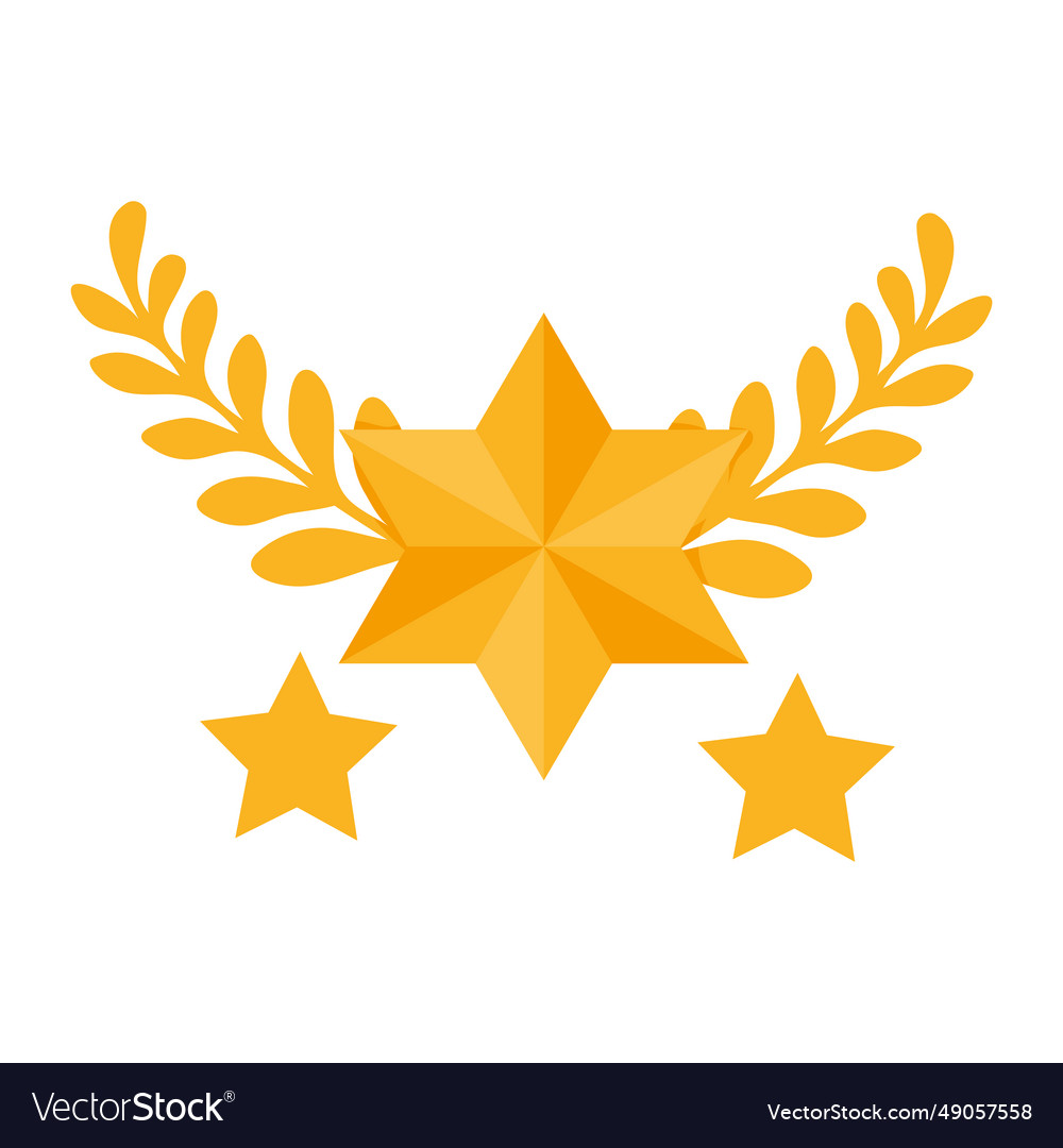 Stars with golden wreath Royalty Free Vector Image